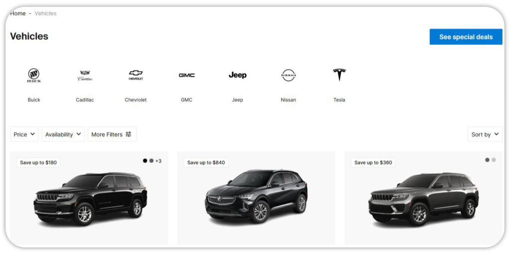 car website.