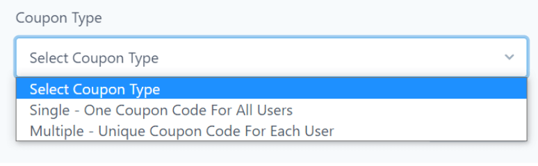 New Feature: Custom Coupon Codes.