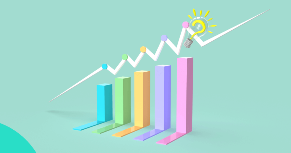 illustration of an upword pointing curve.