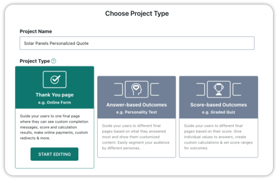 project types involve.me.