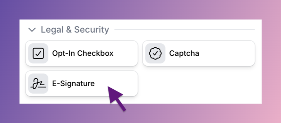 involve.me e-signature element.