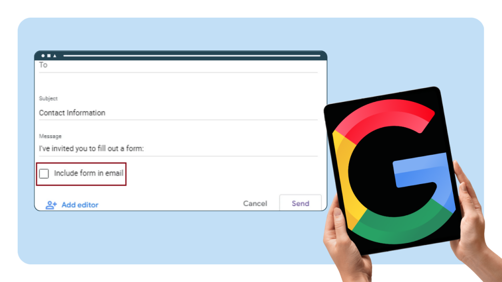How to Embed a Google Form in an Email.