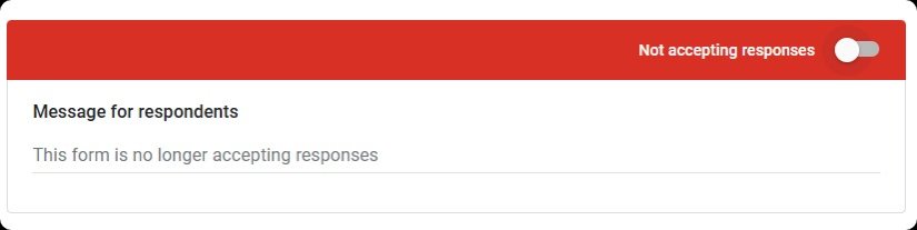 how to close a google form.