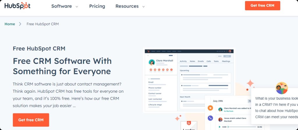 Hubspot CRM.