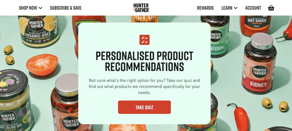 Hunter & Gather Foods quiz.