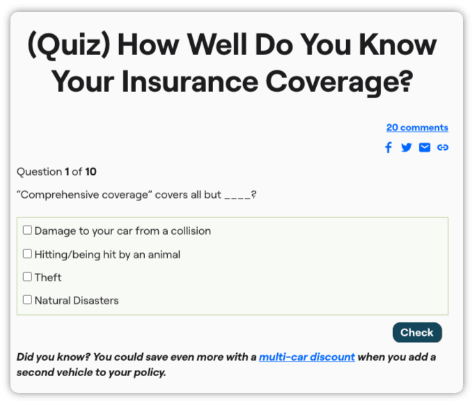 insurance coverage quiz.