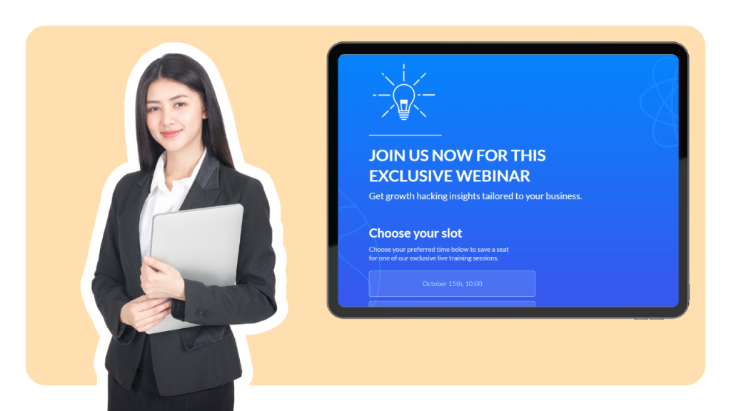 Landing Page for Webinar.