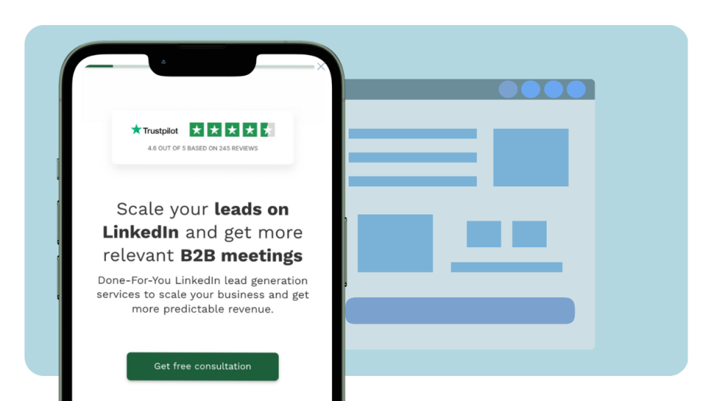 landing page structure.