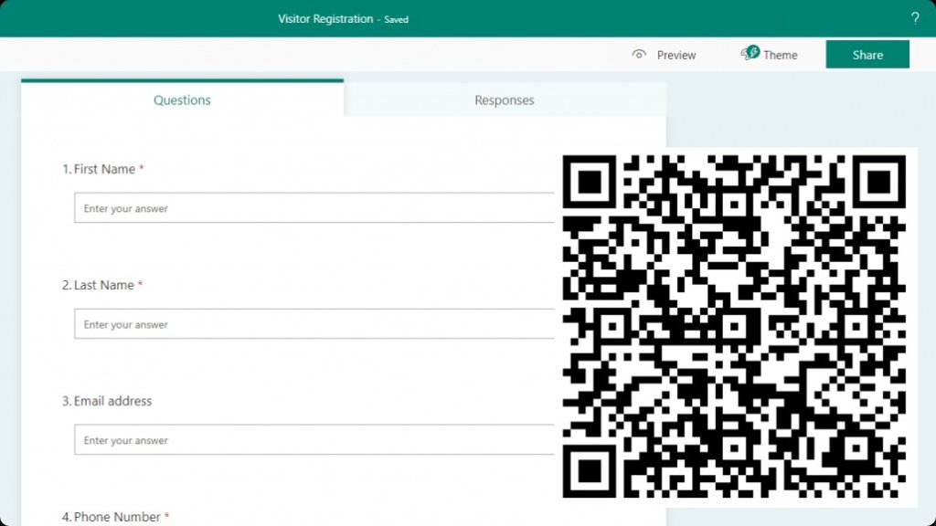 Microsoft Forms QR code.