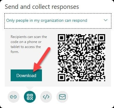 Microsoft Forms QR Codes.