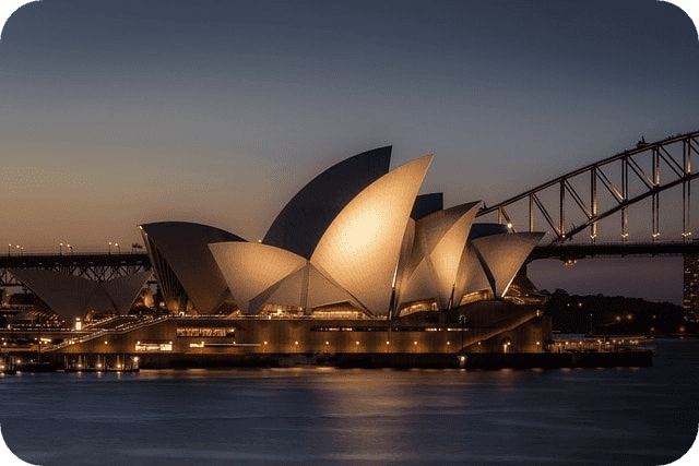 The Sydney Opera House.