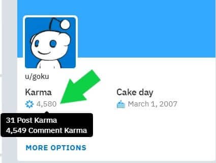 reddit karma points.