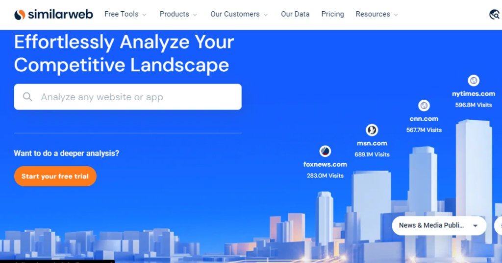 similarweb homepage.