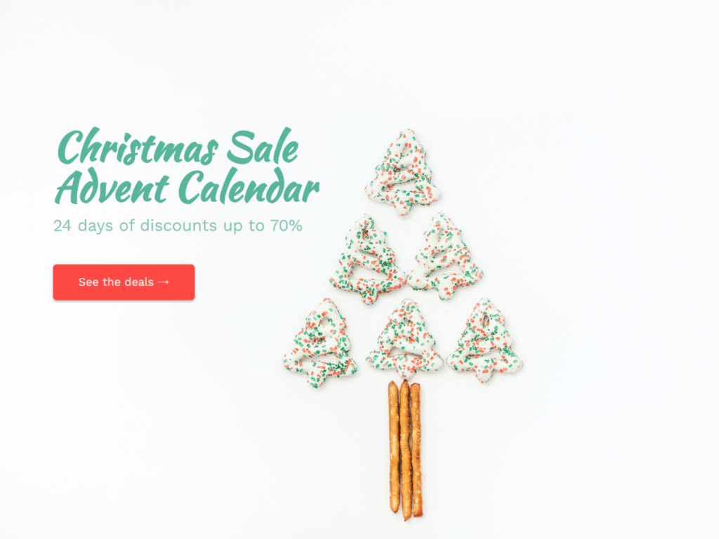christmas sale and advent calendar template.