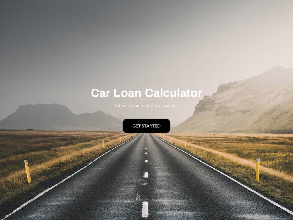 car loan calculator template.