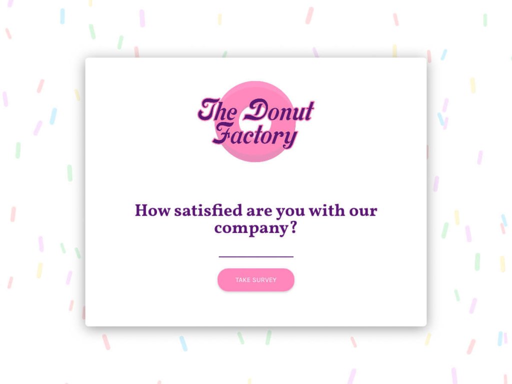 The donut factory satisfaction survey template.