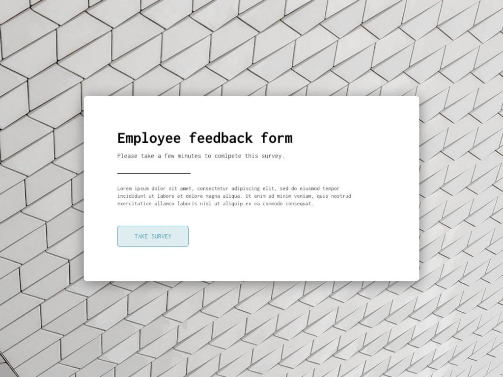 employee feedback form template.