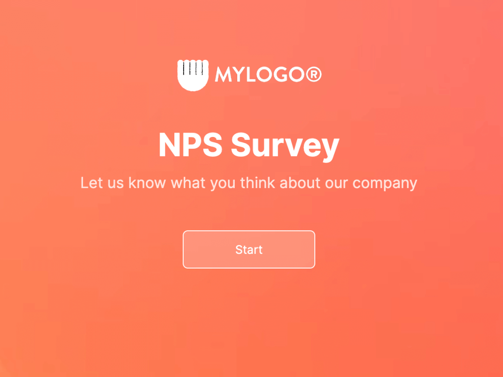 nps survey template orange.