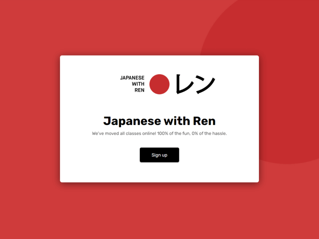 online japanese classes template.