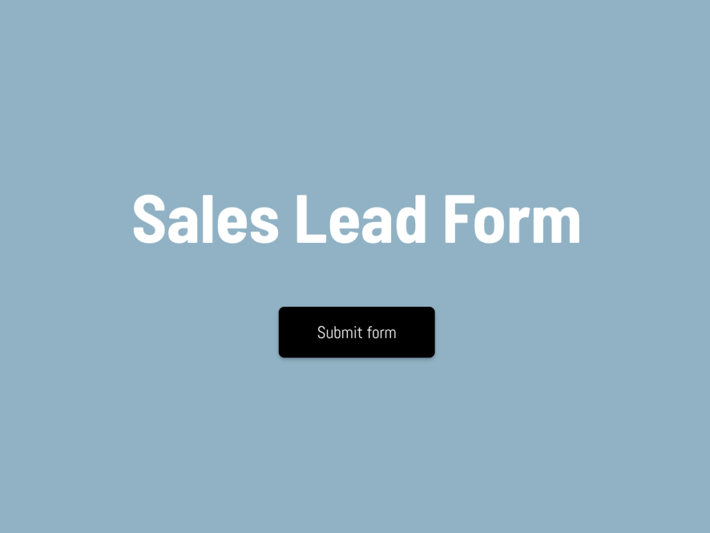 sales lead form.