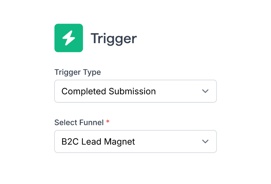 workflow trigger selection.