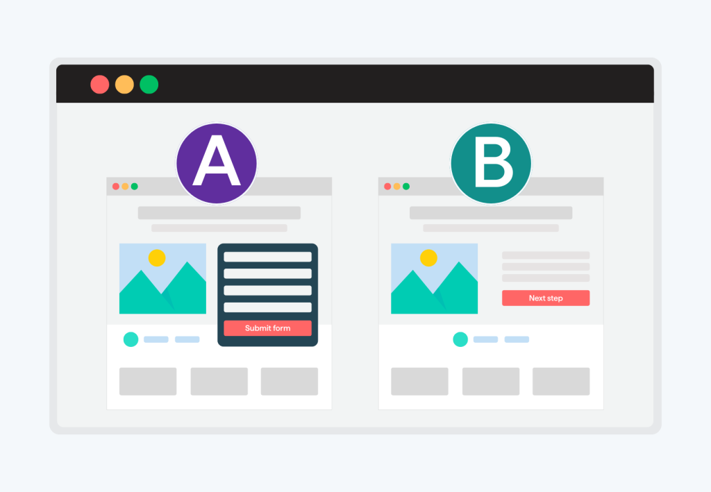 A/B test landing pages.