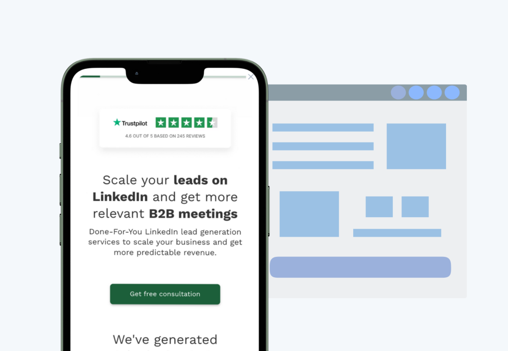 landing page structure.